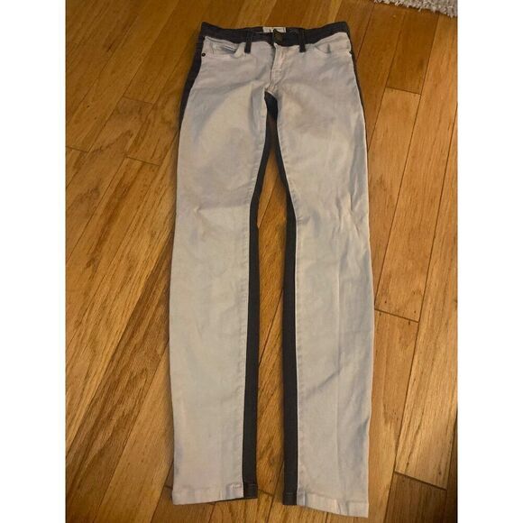 Current/Elliott Women's Two-Tone white/black low rise Skinny Jeans Size 27 - Picture 1 of 10